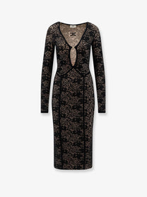 Elisabetta Franchi Women's Knitted Midi Dress Black