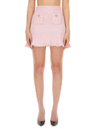 self-portrait Women's Knitted Mini Skirt Blue