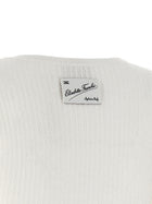 Elisabetta Franchi Knitted Pleated Dress White, view 4