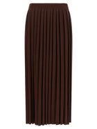 Fabiana Filippi Knitted Pleated Skirt Brown
