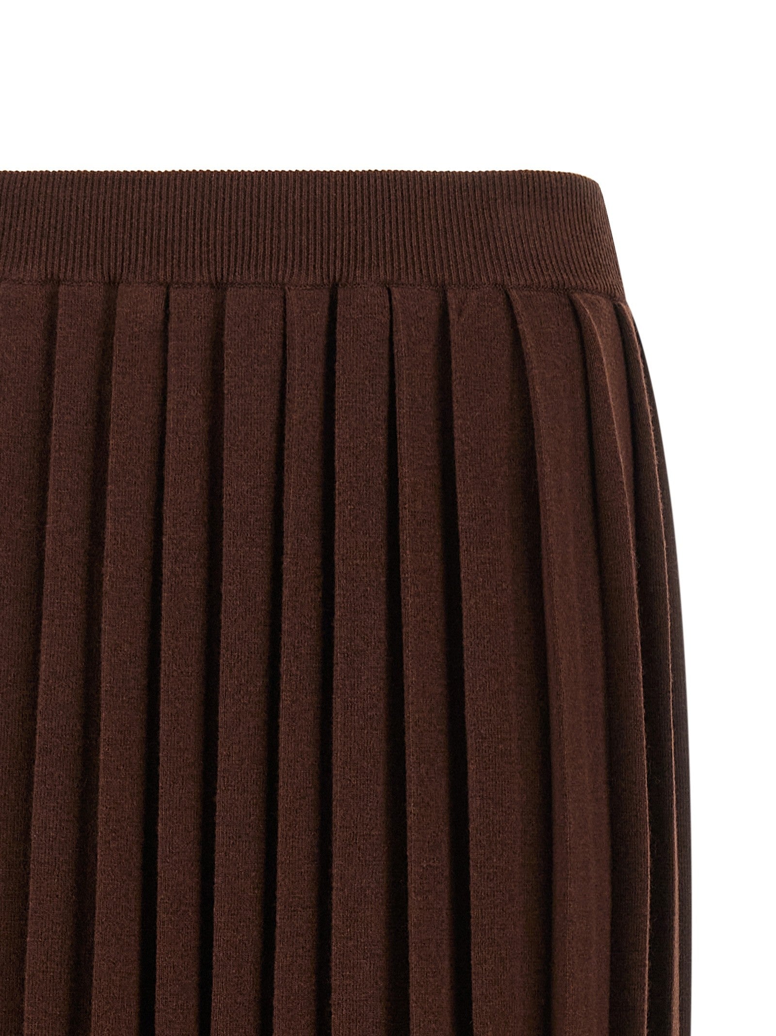 Fabiana Filippi Knitted Pleated Skirt Brown