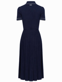 Michael Kors Women's Knitted Polo Shirt Dress Blue