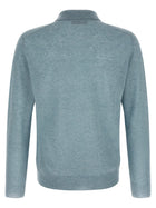 Zanone Knitted Polo Shirt Blue, view 2