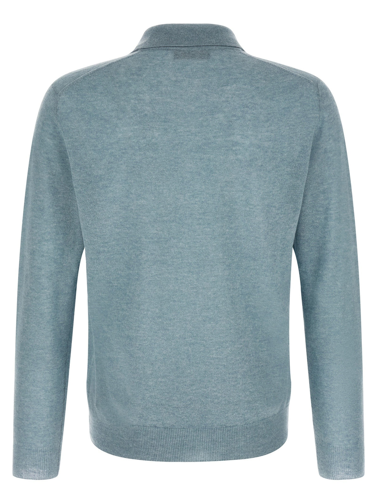 Zanone Knitted Polo Shirt Blue, view 2