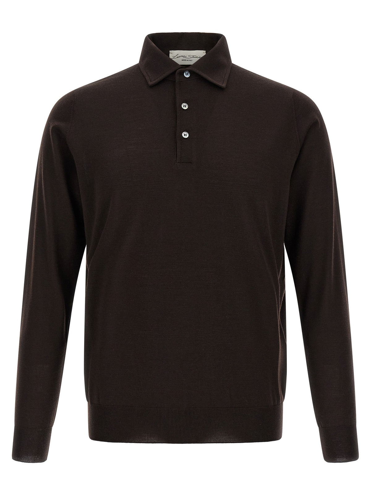 Larmeri Studio Knitted Polo Shirt Brown