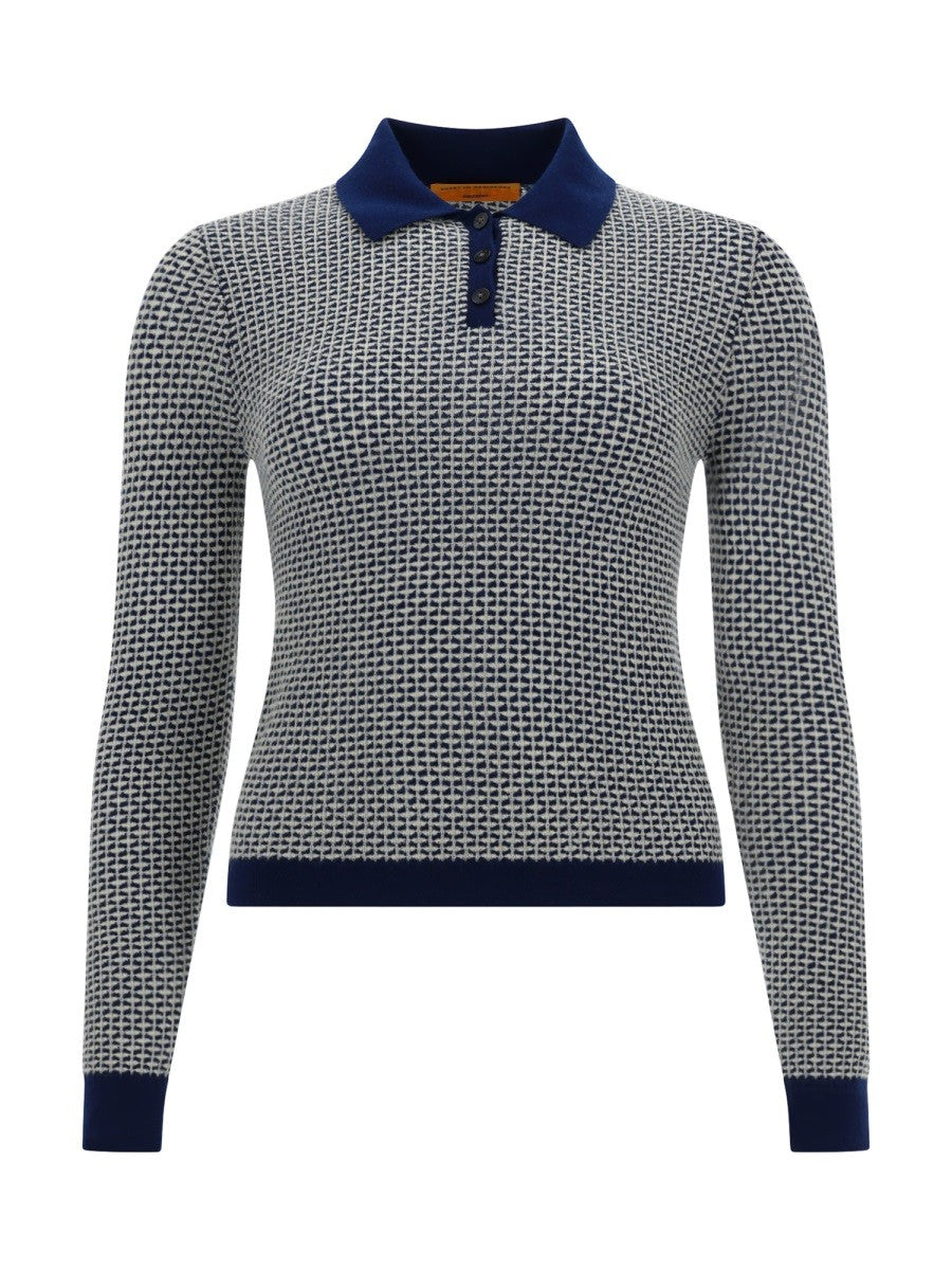 Guest In Residence Women's Knitted Polo Blue