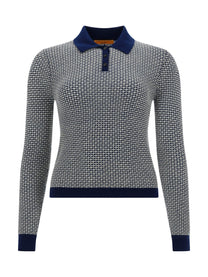 Guest In Residence Women's Knitted Polo Blue
