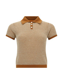 Guest In Residence Women's Knitted Polo Beige