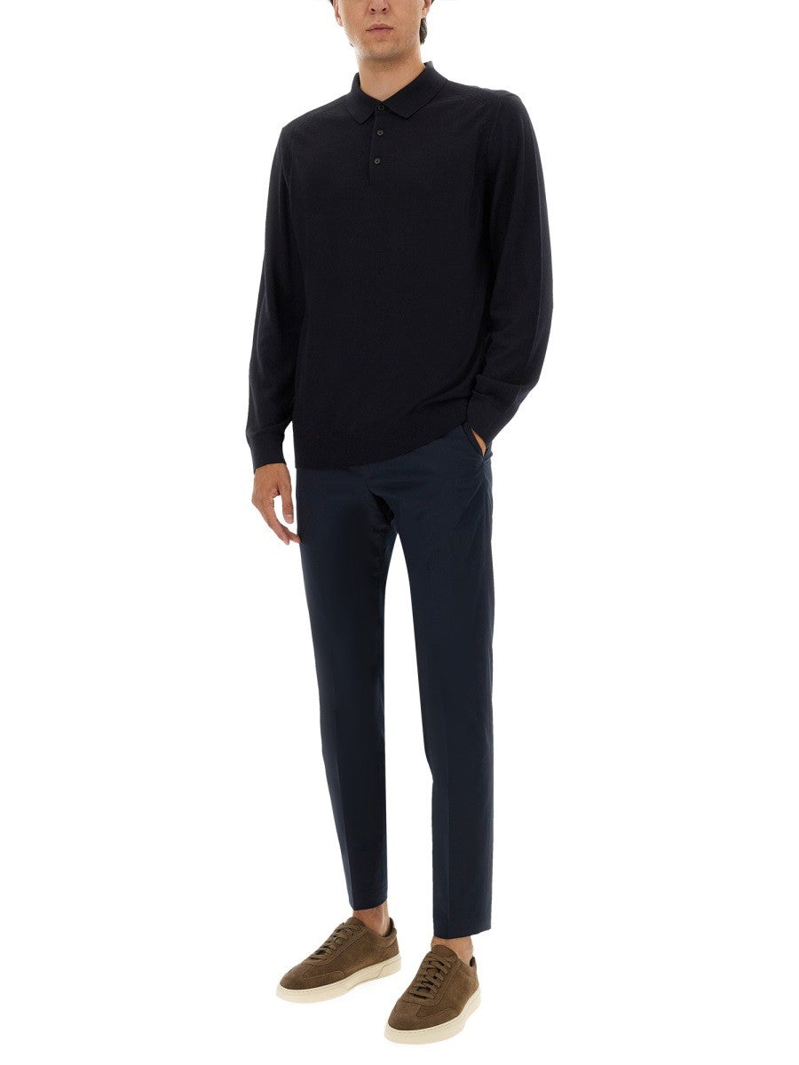 Boss Camel Men's Knitted Polo Blue