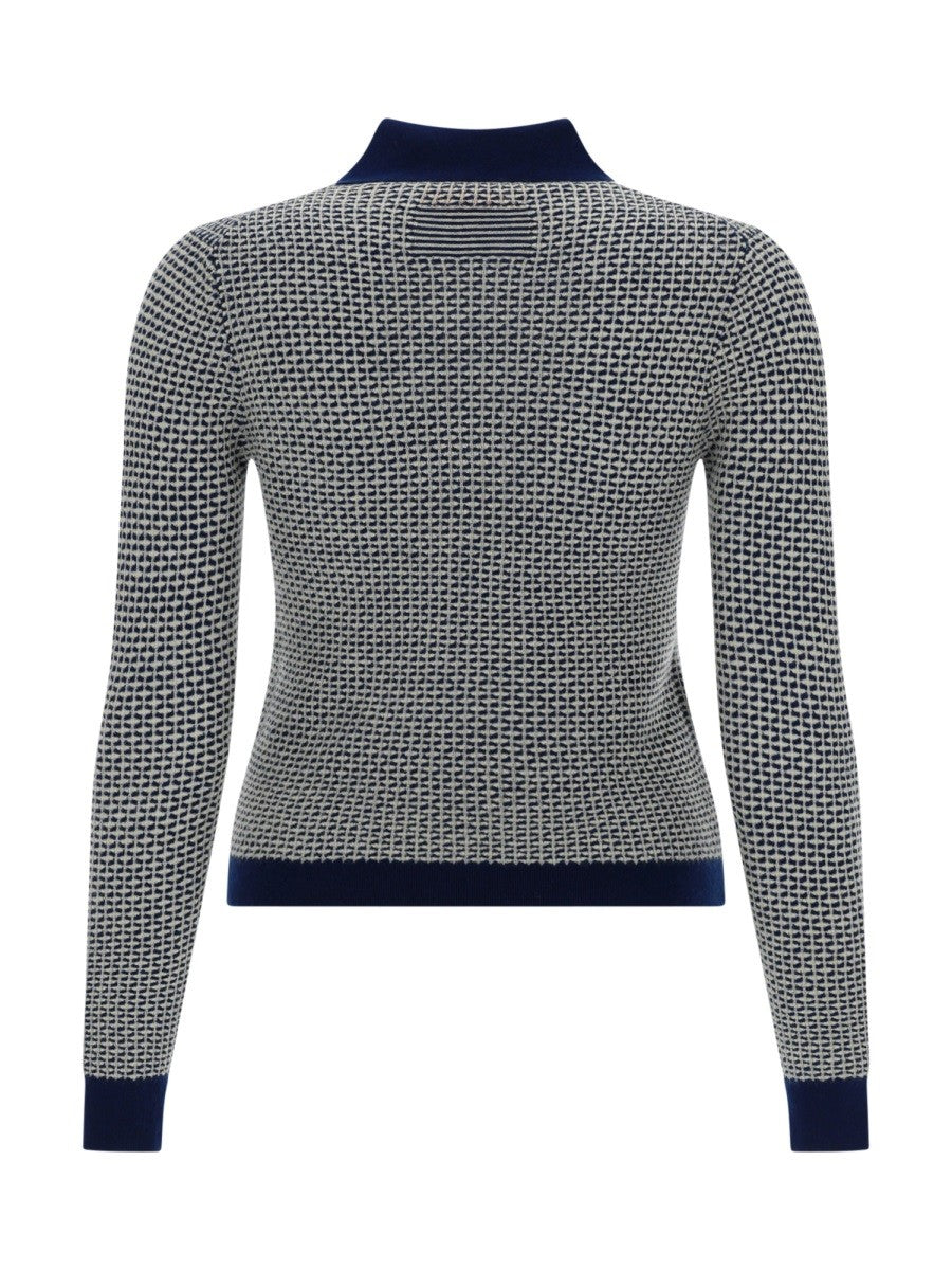 Guest In Residence Women's Knitted Polo Blue