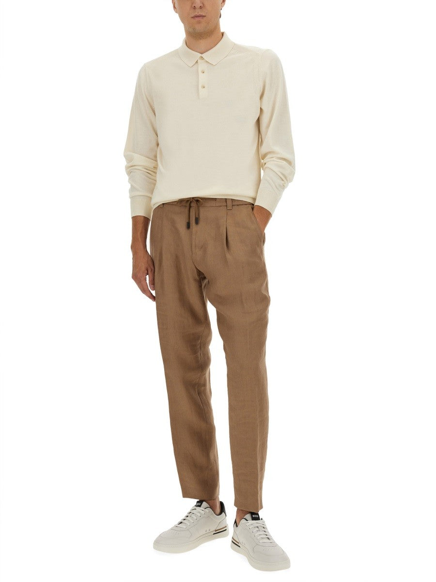 Boss Camel Men's Knitted Polo White