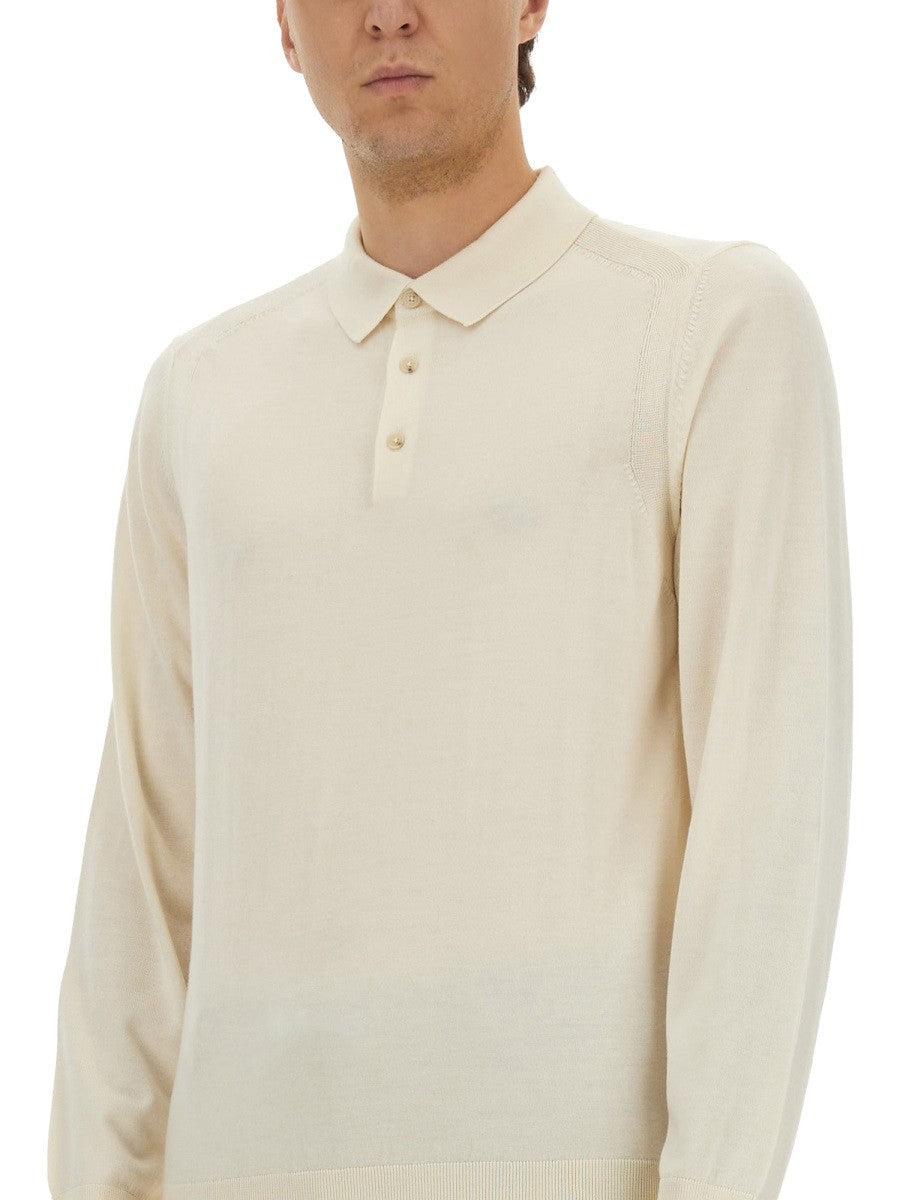 Boss Camel Men's Knitted Polo White