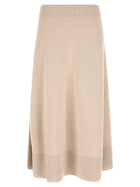 Agnona Knitted Skirt Beige