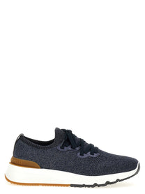 Brunello Cucinelli Knitted Sneakers Blue