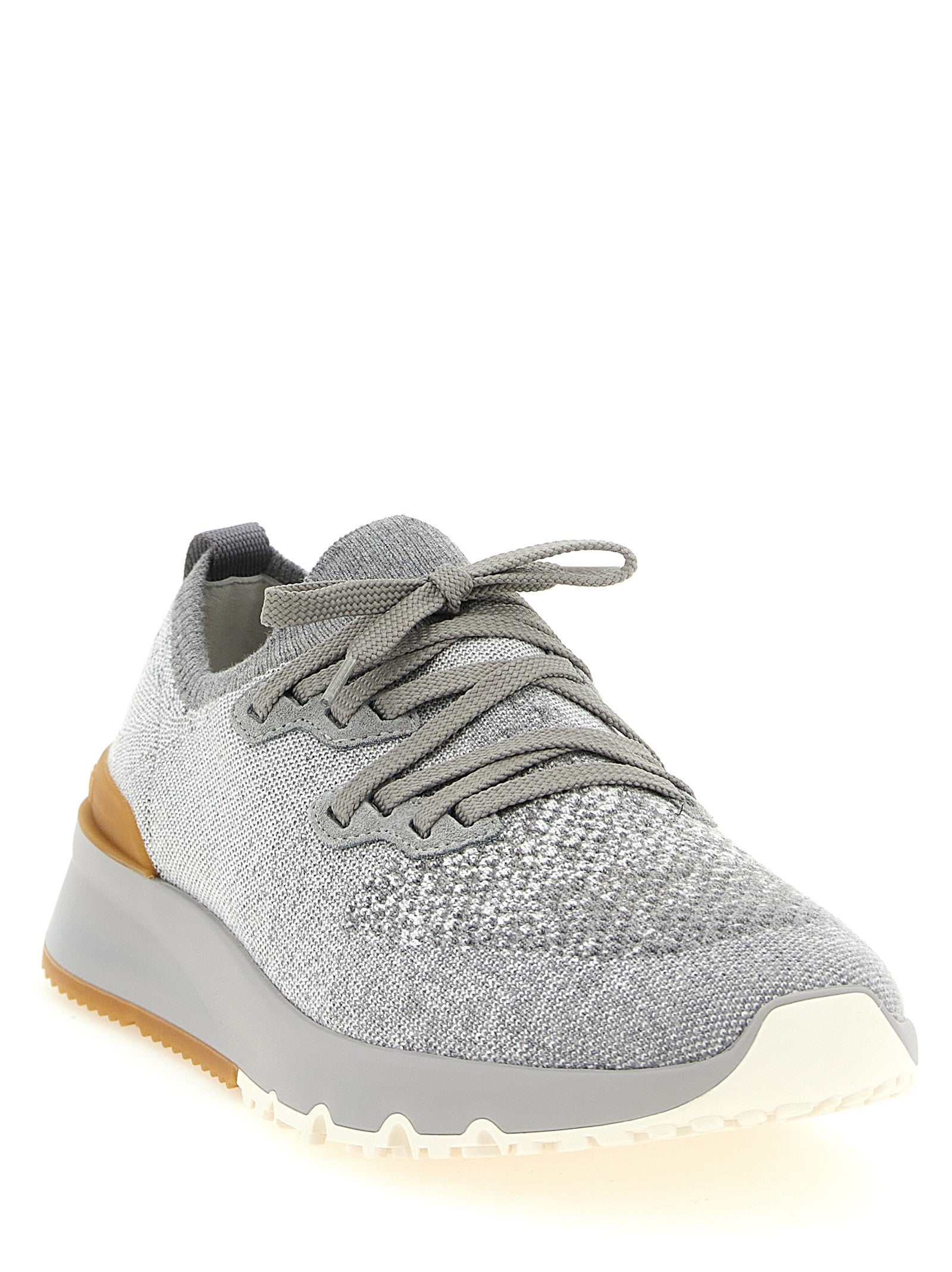 Brunello Cucinelli Knitted Sneakers Grey