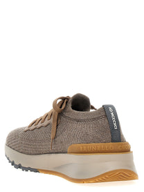Brunello Cucinelli Knitted Sneakers Grey