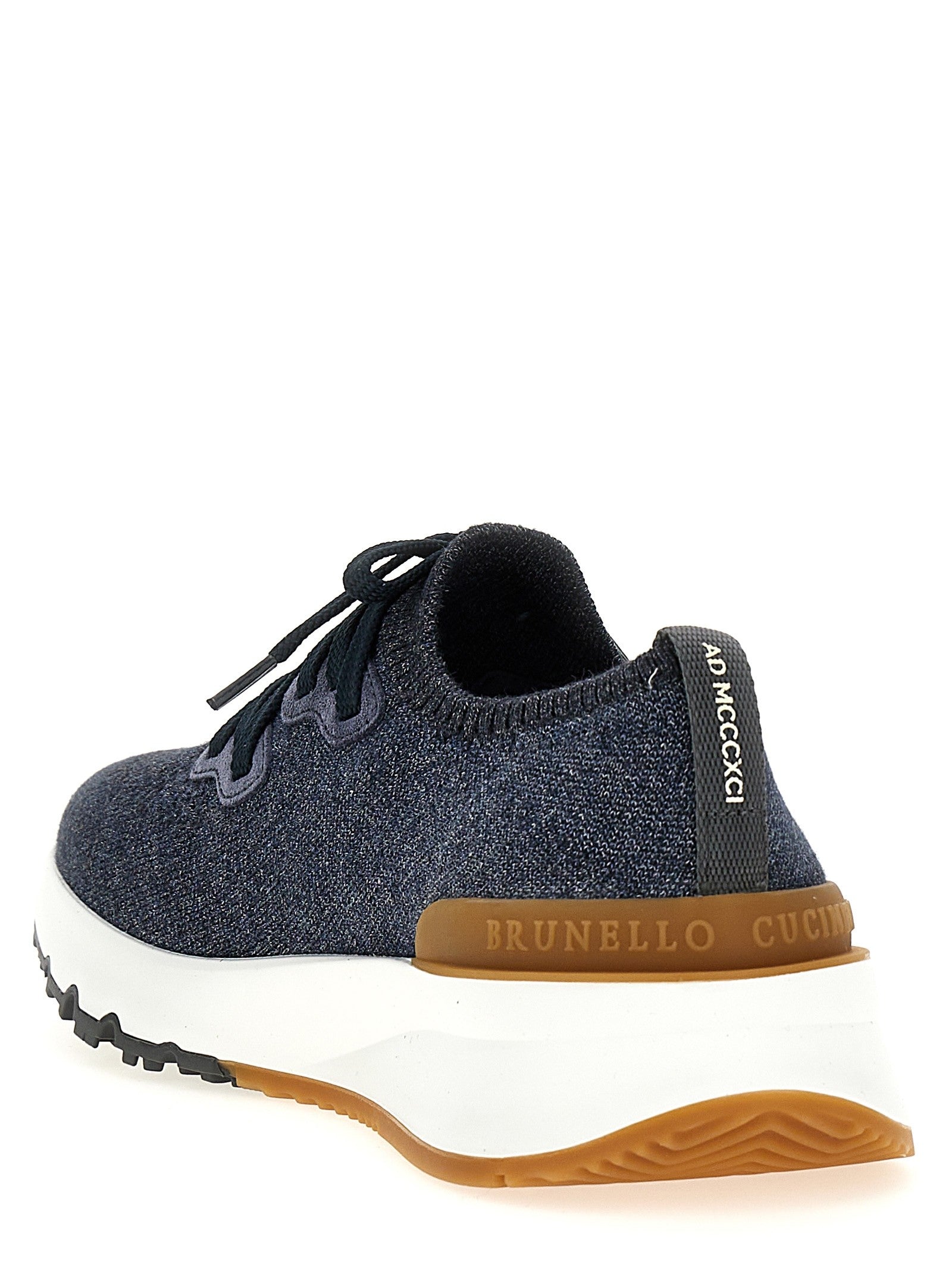 Brunello Cucinelli Knitted Sneakers Blue