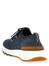 Brunello Cucinelli Knitted Sneakers Blue
