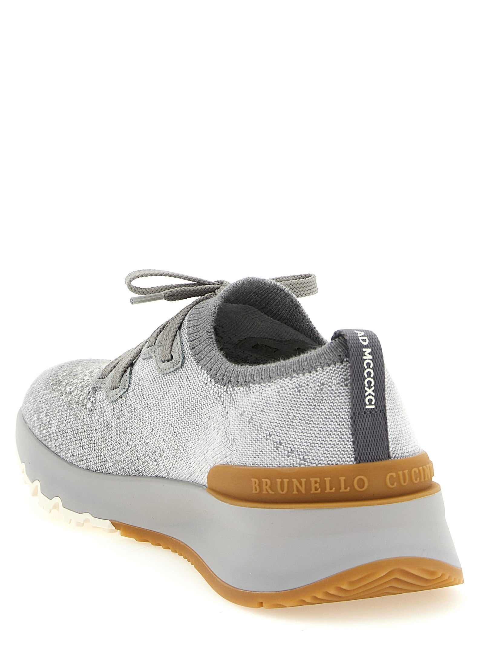 Brunello Cucinelli Knitted Sneakers Grey