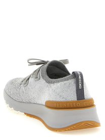 Brunello Cucinelli Knitted Sneakers Grey