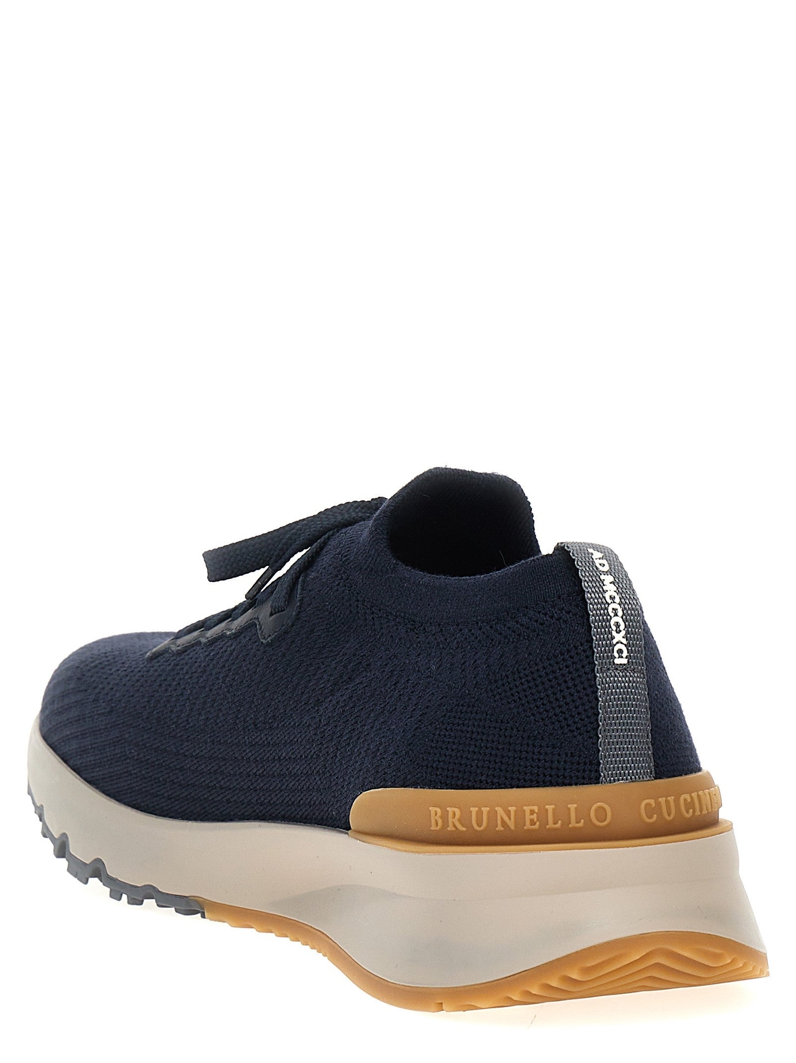 Brunello Cucinelli Knitted Sneakers Blue