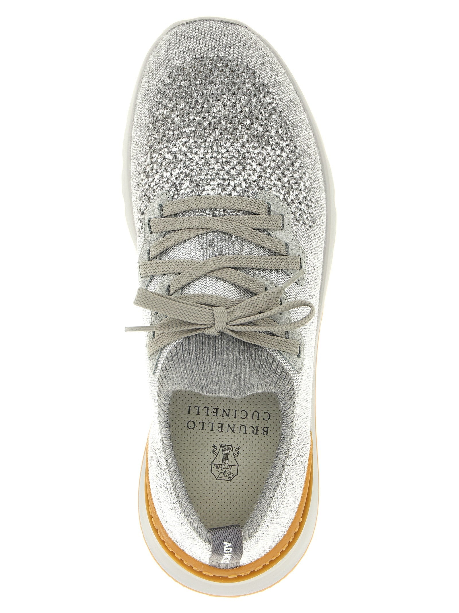 Brunello Cucinelli Knitted Sneakers Grey