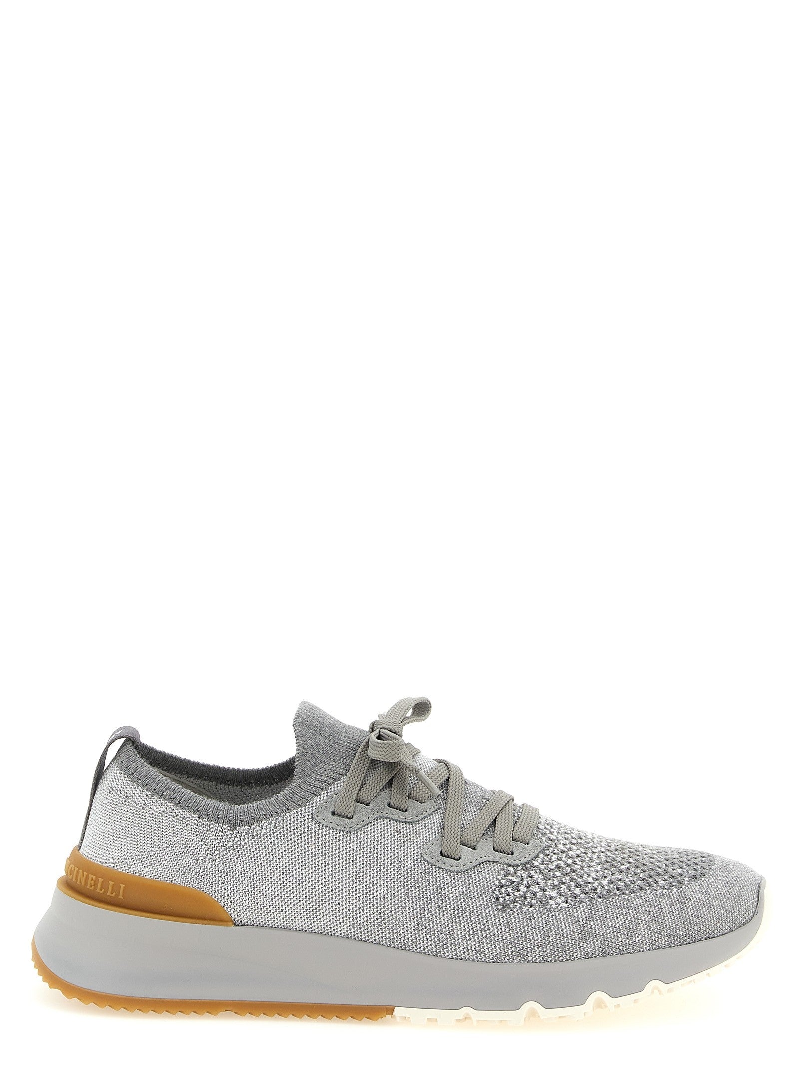 Brunello Cucinelli Knitted Sneakers Grey