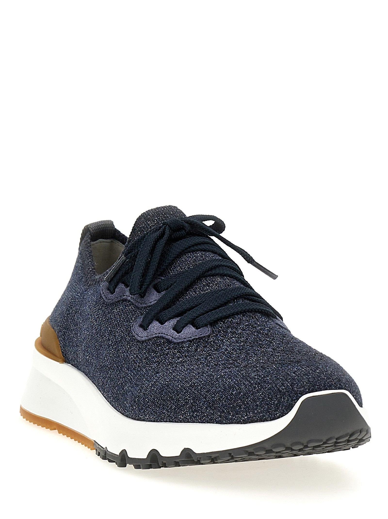 Brunello Cucinelli Knitted Sneakers Blue