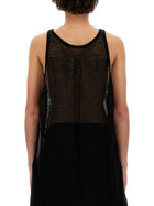 Rick Owens Men's Knitted Tank Top Black, view 3