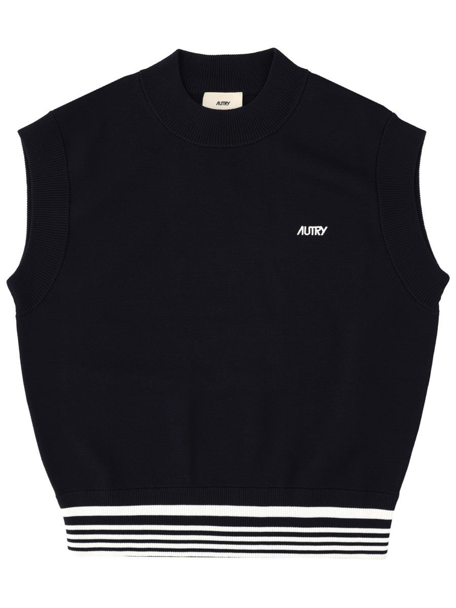 AUTRY Unisex Knitted Tops Blue