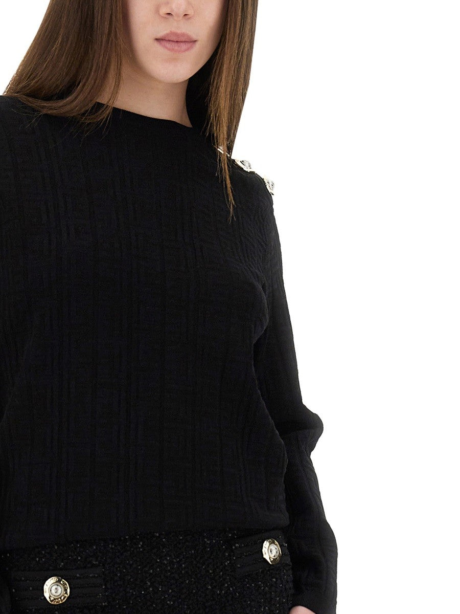 Balmain Women's Knitted Tops Black, view 4