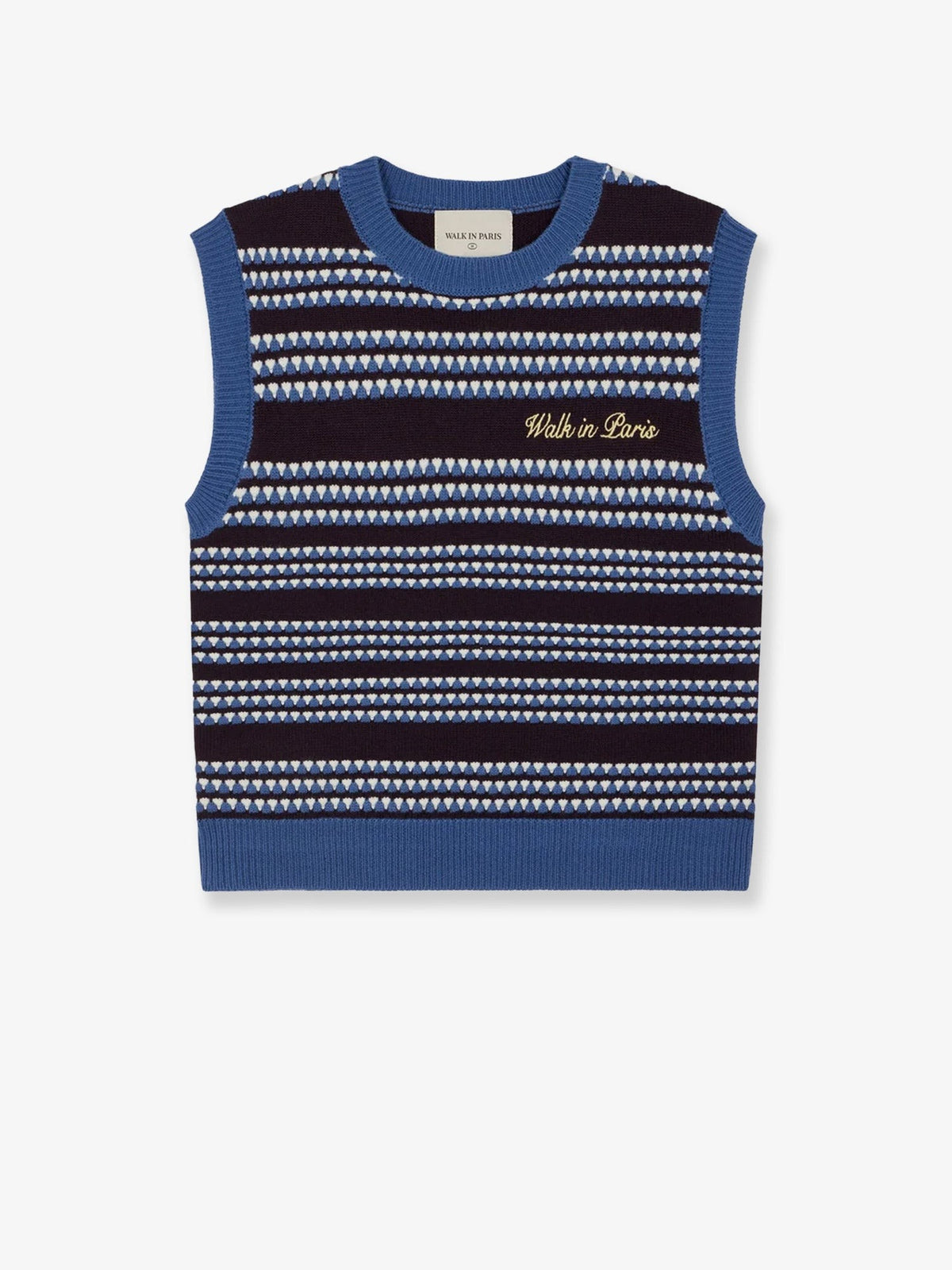 Walk In Paris Men's Knitted Vest Blue