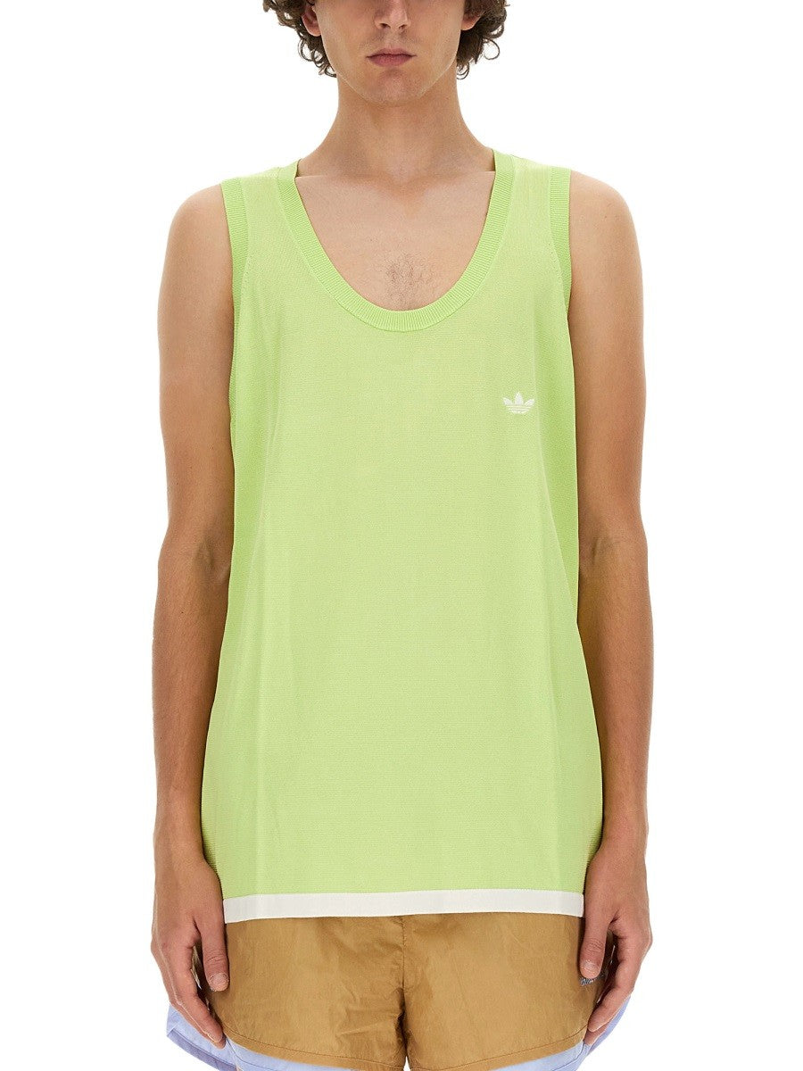 adidas Originals by Wales Bonner Unisex Knitted Vest White adidas Originals by Wales Bonner