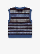 Walk In Paris Men's Knitted Vest Blue, view 2
