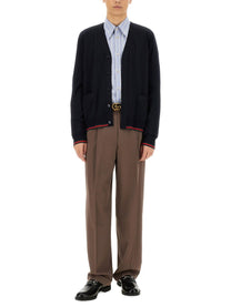 Gucci Men's Knitted Wool Cardigan Black