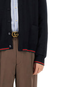 Gucci Men's Knitted Wool Cardigan Black