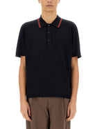 Gucci Men's Knitted Wool Polo Shirt Black
