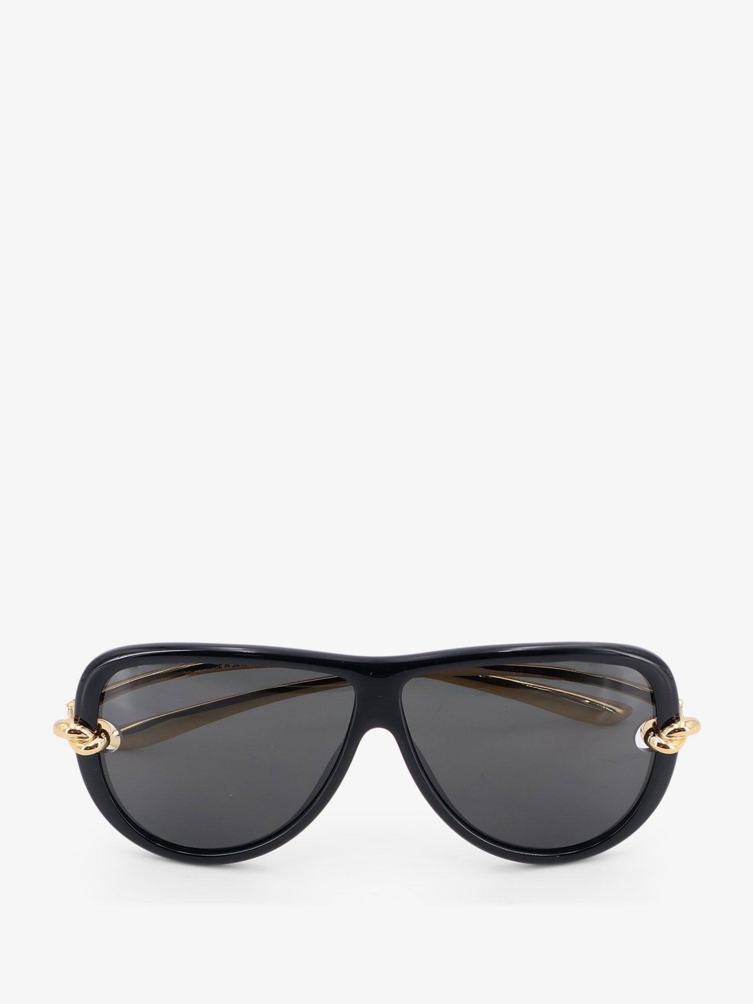 Bottega Veneta Women's Knot Aviator Acetate Sunglasses Black
