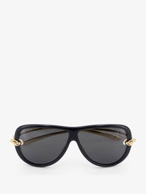 Bottega Veneta Women's Knot Aviator Acetate Sunglasses Black