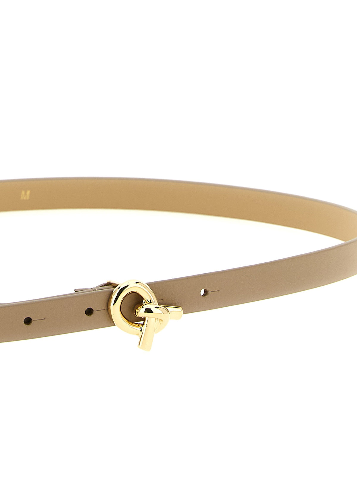 Fabiana Filippi Knot Buckle Belt Beige, view 3