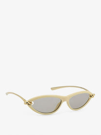 Bottega Veneta Women's Knot Cat Eye Sunglasses Beige