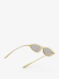 Bottega Veneta Women's Knot Cat Eye Sunglasses Beige