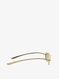 Bottega Veneta Women's Knot Cat Eye Sunglasses Beige