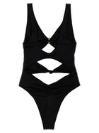 Elisabetta Franchi Knot One Piece Swimsuit Black, view 2