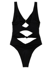 Elisabetta Franchi Knot One Piece Swimsuit Black