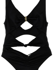 Elisabetta Franchi Knot One Piece Swimsuit Black