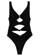 Elisabetta Franchi Knot One Piece Swimsuit Black