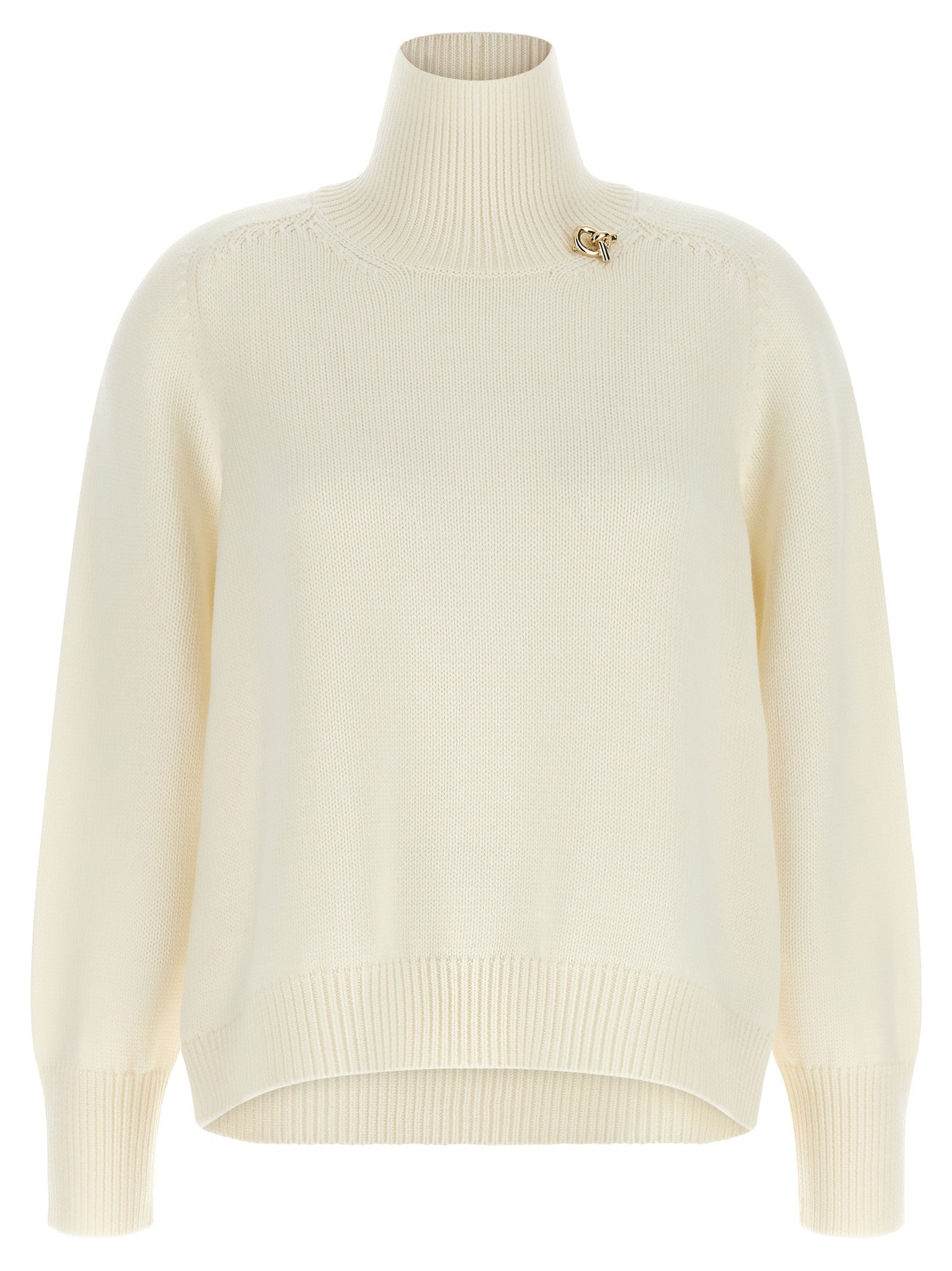 Fabiana Filippi Knot Pin Sweater White
