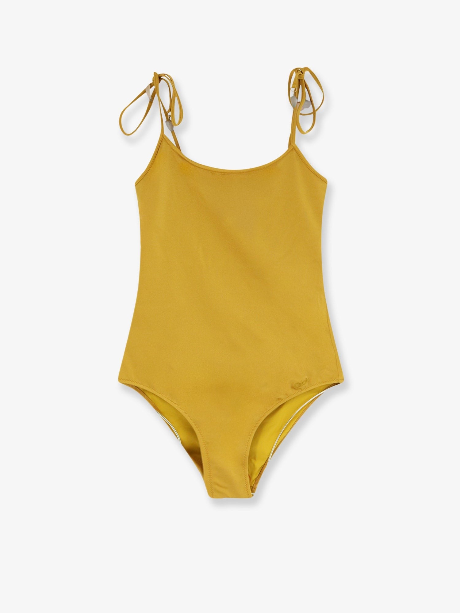 Chloé Women's Knotted One Piece Swimsuit Green