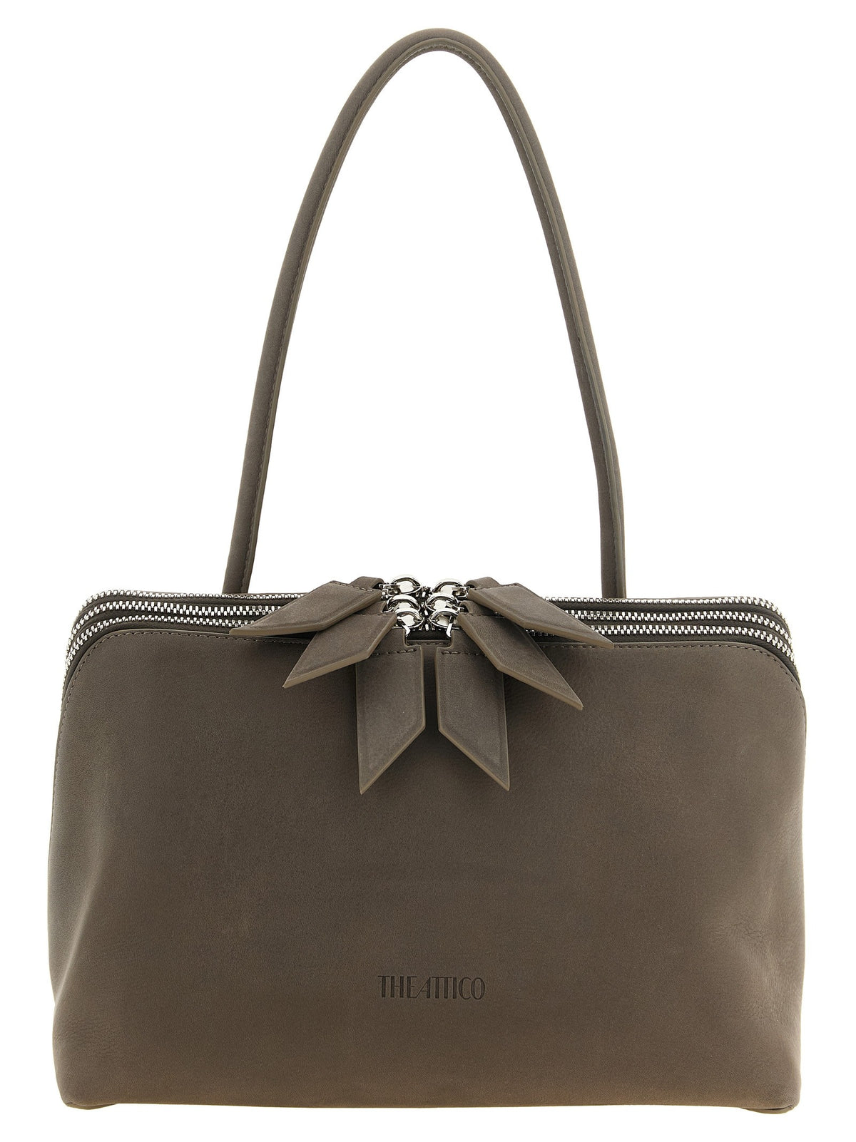 The Attico Women's Laltra Di Milano Suede Shoulder Bag Grey